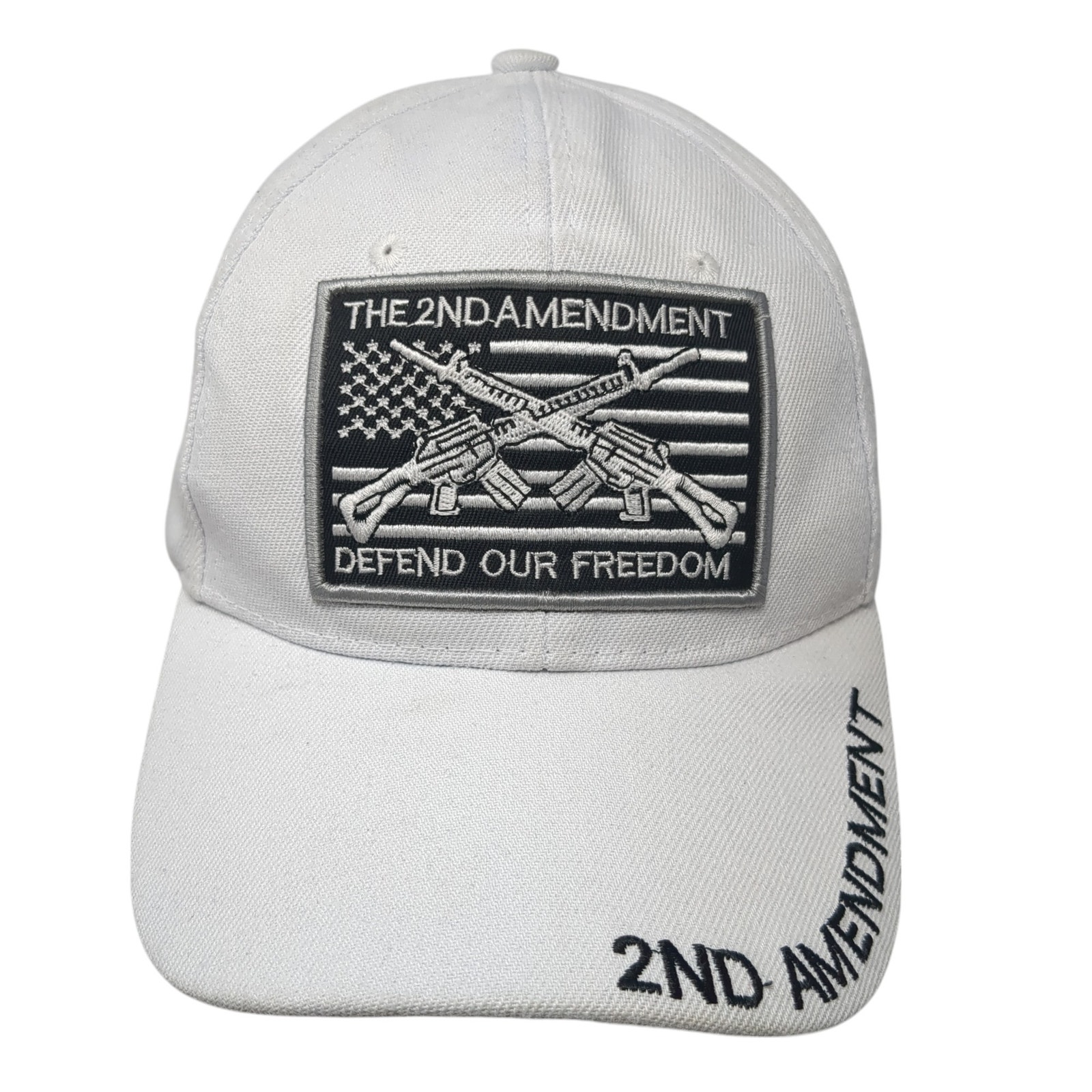 The 2nd Amendment Defend Our Freedom Baseball Cap White One Size Adjustable